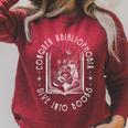 Abibliophobia Book Lover Raglan Sleeve Sweatshirt Heather Dust
