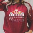 Abibliophobia Definitio For a Book Lovers Bookworm Raglan Sleeve Sweatshirt Heather Dust