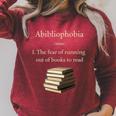 Abibliophobia Definition Book Lover Premium Tri-Blend Raglan Sleeve Sweatshirt Heather Dust Abibliophobia Definition Book Lover Premium Tri-Blend Raglan Sleeve Sweatshirt Heather Dust