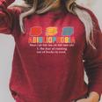 Abibliophobia Definition Bookworm Book Reader Reading Geek Raglan Sleeve Sweatshirt Heather Dust Abibliophobia Definition Bookworm Book Reader Reading Geek Raglan Sleeve Sweatshirt Heather Dust