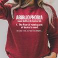 Abibliophobia Definition Reading Bookworm Book Lover Vintage Raglan Sleeve Sweatshirt Heather Dust