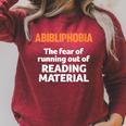 Abibliophobia Reading Bookworm Teacher Librarian Book Reader Raglan Sleeve Sweatshirt Heather Dust Abibliophobia Reading Bookworm Teacher Librarian Book Reader Raglan Sleeve Sweatshirt Heather Dust
