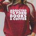 Addicted To Porn Books & Coffee Raglan Sleeve Sweatshirt Heather Dust