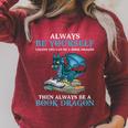 Always Be Yourself Unless You Can Be A Book Dragon Books Raglan Sleeve Sweatshirt Heather Dust