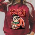 Anti Social Book Club Vintage Retro Reader Art Raglan Sleeve Sweatshirt Heather Dust Anti Social Book Club Vintage Retro Reader Art Raglan Sleeve Sweatshirt Heather Dust