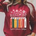 Applied Behavior Analysis ABA Therapist Floral Books Raglan Sleeve Sweatshirt Heather Dust Applied Behavior Analysis ABA Therapist Floral Books Raglan Sleeve Sweatshirt Heather Dust