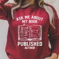 Ask Me About My Book Published Author Raglan Sleeve Sweatshirt Heather Dust