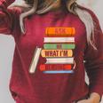 Ask Me What I'm Reading Book Lover Apparel Raglan Sleeve Sweatshirt Heather Dust