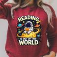 Astronaut Reading Book Lover Space For Men Women Kid Raglan Sleeve Sweatshirt Heather Dust Astronaut Reading Book Lover Space For Men Women Kid Raglan Sleeve Sweatshirt Heather Dust
