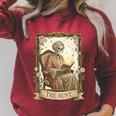The Aunt Tarot Card Women Skeleton Aunty Book Lover Raglan Sleeve Sweatshirt Heather Dust The Aunt Tarot Card Women Skeleton Aunty Book Lover Raglan Sleeve Sweatshirt Heather Dust