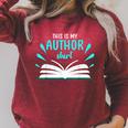 This Is My Author Shirt Write Book Raglan Sleeve Sweatshirt Heather Dust