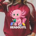 Axolotl Book Reading Bookworm Readolotl Mexican Salamander Raglan Sleeve Sweatshirt Heather Dust Axolotl Book Reading Bookworm Readolotl Mexican Salamander Raglan Sleeve Sweatshirt Heather Dust