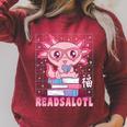 Axolotl Books Readsalotl Reading Bookworm Boys Girls Kids Raglan Sleeve Sweatshirt Heather Dust Axolotl Books Readsalotl Reading Bookworm Boys Girls Kids Raglan Sleeve Sweatshirt Heather Dust