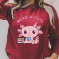 Axolotl Read A Lotl Book Lover Reading Books Cute Raglan Sleeve Sweatshirt Heather Dust Axolotl Read A Lotl Book Lover Reading Books Cute Raglan Sleeve Sweatshirt Heather Dust