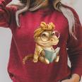 Baby Crocodile Small Book Reading Reptile Graphic Portrait Raglan Sleeve Sweatshirt Heather Dust