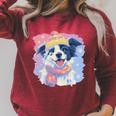 Baby Goat Small Book Reading Animal Lover Graphic Portrait Comfort Colors Crop Top Raglan Sleeve Sweatshirt Heather Dust