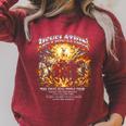 ON Back Book Of Revelation 4 Horsemen Of The Apocalypse Raglan Sleeve Sweatshirt Heather Dust