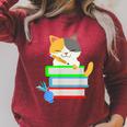 Back To School Kawaii Cat School Books Homework For Men Women Kids Raglan Sleeve Sweatshirt Heather Dust