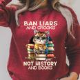 Ban Liars And Crooks Not History And Books Cat Raglan Sleeve Sweatshirt Heather Dust Ban Liars And Crooks Not History And Books Cat Raglan Sleeve Sweatshirt Heather Dust