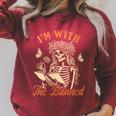 Banned Book Reading Squad Bookish I'm With The Banned Raglan Sleeve Sweatshirt Heather Dust