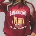Banned Book Set Book Lover Banned Book List Librarian Raglan Sleeve Sweatshirt Heather Dust