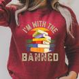 Banned Books I'm With The Banned Raglan Sleeve Sweatshirt Heather Dust