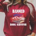 BANNED BOOKS Raglan Sleeve Sweatshirt Heather Dust BANNED BOOKS Raglan Sleeve Sweatshirt Heather Dust