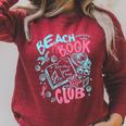 Beach Book Club Seashell Starfish Summer Vacation Hawaii Raglan Sleeve Sweatshirt Heather Dust