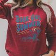 Beach Book Lover Summer Bookish Book Girl Summer Raglan Sleeve Sweatshirt Heather Dust