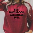 Best Matchbook Assembler Ever Raglan Sleeve Sweatshirt Heather Dust