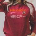 Biblioholic Definition Reading Nerd Book Lovers Geek Raglan Sleeve Sweatshirt Heather Dust