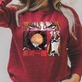 Bleach Graphic Ichigo Comic Book Style Anime Raglan Sleeve Sweatshirt Heather Dust