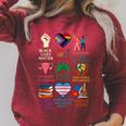 BLM Human Rights Feminism Trans Science Books LGBTQ Kindness Raglan Sleeve Sweatshirt Heather Dust