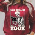 Bone-Chilling Book Skeleton Reading Bookworm Book Lovers Raglan Sleeve Sweatshirt Heather Dust Bone-Chilling Book Skeleton Reading Bookworm Book Lovers Raglan Sleeve Sweatshirt Heather Dust