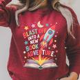 Book Adventure Reading Fun For Kids And Young Readers Raglan Sleeve Sweatshirt Heather Dust