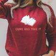 Come And Take It Book Banning Pro Books Readers Raglan Sleeve Sweatshirt Heather Dust