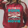 The Book Was Better Than The Movie Literary Library Bookworm Raglan Sleeve Sweatshirt Heather Dust The Book Was Better Than The Movie Literary Library Bookworm Raglan Sleeve Sweatshirt Heather Dust