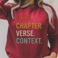 Book Chapter Verse Christian Bible Reformed Theology Raglan Sleeve Sweatshirt Heather Dust