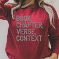 Book Chapter Verse Context Christian Theology Raglan Sleeve Sweatshirt Heather Dust