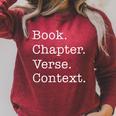 Book Chapter Verse Context Theology Christian Reformed Raglan Sleeve Sweatshirt Heather Dust