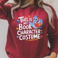 This Is My Book Character Costume Fun Pigeon Reading Lovers Raglan Sleeve Sweatshirt Heather Dust