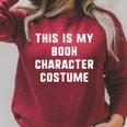 This Is My Book Character Costume Halloween Easy Kids Adult Raglan Sleeve Sweatshirt Heather Dust