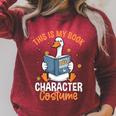 This Is My Book Character Costume Literacy Week Raglan Sleeve Sweatshirt Heather Dust