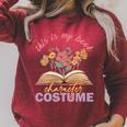 This Is My Book Character Costume Book Lover Raglan Sleeve Sweatshirt Heather Dust