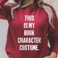 This Is My Book Character Costume For Book Lovers Raglan Sleeve Sweatshirt Heather Dust