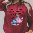 This Is My Book Character Costume Pigeon Kids Reading Raglan Sleeve Sweatshirt Heather Dust