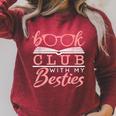 Book Club With My Besties Raglan Sleeve Sweatshirt Heather Dust