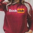 Book Club Logo For Novel Literature Reading Lover Raglan Sleeve Sweatshirt Heather Dust