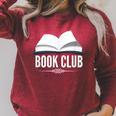 Book Club Lover Reader Raglan Sleeve Sweatshirt Heather Dust