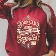 Book Club Reading Books Monthly Women Men Raglan Sleeve Sweatshirt Heather Dust